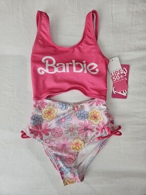 Barbie Hot Pink Floral Tankini Set